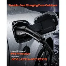 VEVOR EV Charger Extension Cable, 32Amp 21 ft J1772 Extension Cord Compatible with 120V-240V SAE J1772 Electric Vehicle Chargers, Level 1/Level 2 IP66 Heavy Duty Car Charging Cable with Carrying Bag
