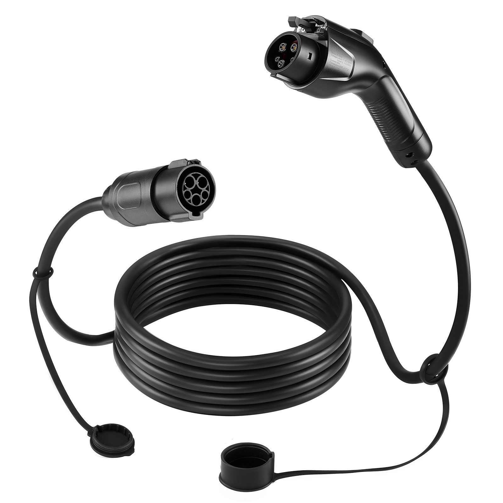 VEVOR EV Charger Extension Cable, 40Amp 21 ft J1772 Extension Cord Compatible with 120V-240V SAE J1772 Electric Vehicle Chargers, Level 1/Level 2 IP66 Heavy Duty Car Charging Cable with Carrying Bag