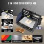 VEVOR Engraving Machine 300×180×45 mm CNC Router CNC 3018 Pro 15W Laser Engraver GRBL Control 3 Axis Laser Engraving Machine, with Offline Controller, for Carving Plastic, Acrylic, PVC, Wood