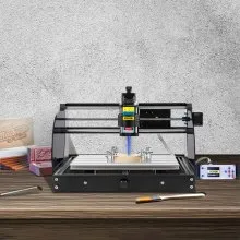 VEVOR Engraving Machine 300×180×45 mm CNC Router CNC 3018 Pro 15W Laser Engraver GRBL Control 3 Axis Laser Engraving Machine, with Offline Controller, for Carving Plastic, Acrylic, PVC, Wood