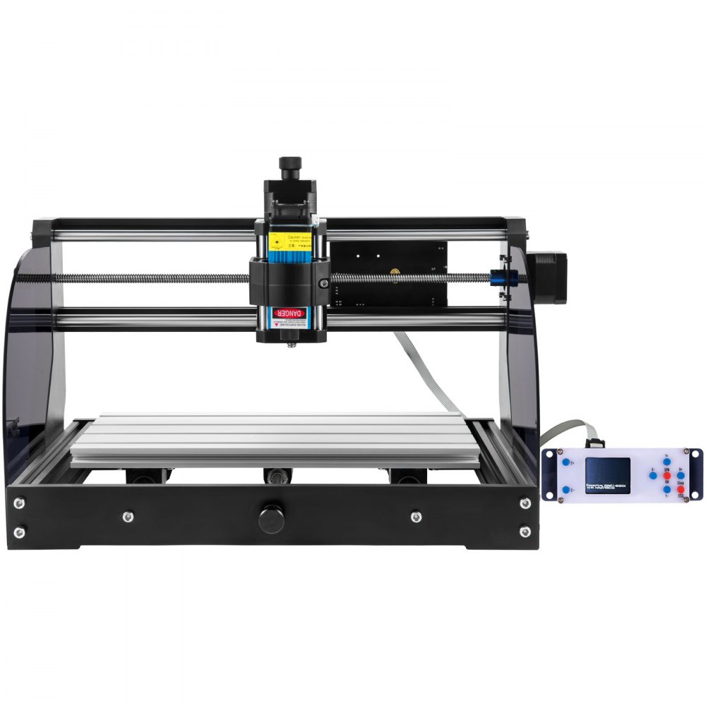 VEVOR CNC 3018 Pro CNC Router 300×180×45 mm CNC Machine 2.5W GRBL Control Mini Laser Engraver with Offline Controller 3 Axis Laser Engraving Machine for Carving Milling Plastic, Acrylic, PVC, Wood