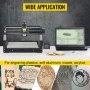 VEVOR CNC 3018 Pro CNC Router 300×180×45 mm CNC Machine 5.5W GRBL Control Mini Laser Engraver with Offline Controller 3 Axis Laser Engraving Machine for Carving Milling Plastic, Acrylic, PVC, Wood