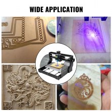 VEVOR CNC 3018 Pro CNC Router 300×180×45 mm CNC Machine 5.5W GRBL Control Mini Laser Engraver with Offline Controller 3 Axis Laser Engraving Machine for Carving Milling Plastic, Acrylic, PVC, Wood