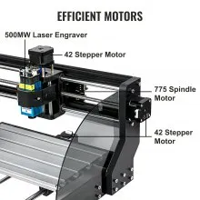 VEVOR CNC 3018 Pro CNC Router 300×180×45mm CNC Machine 500MW GRBL Control Mini Laser Engraver with Offline Controller 3 Axis Laser Engraving Machine for Carving Milling Plastic, Acrylic, PVC, Wood