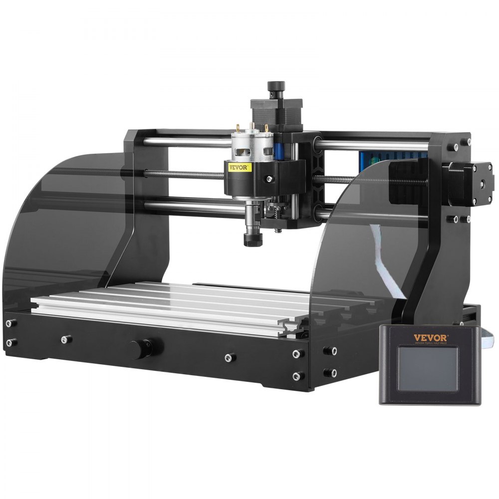 VEVOR CNC Router Machine 3018 CNC 3018-PRO 3 Axis PCB Milling Machine Wood Router Engraver GRBL Control DIY Engraving CNC Machine with Offline Controller and ER11 and 5mm Extension Rod(300x180x45mm)