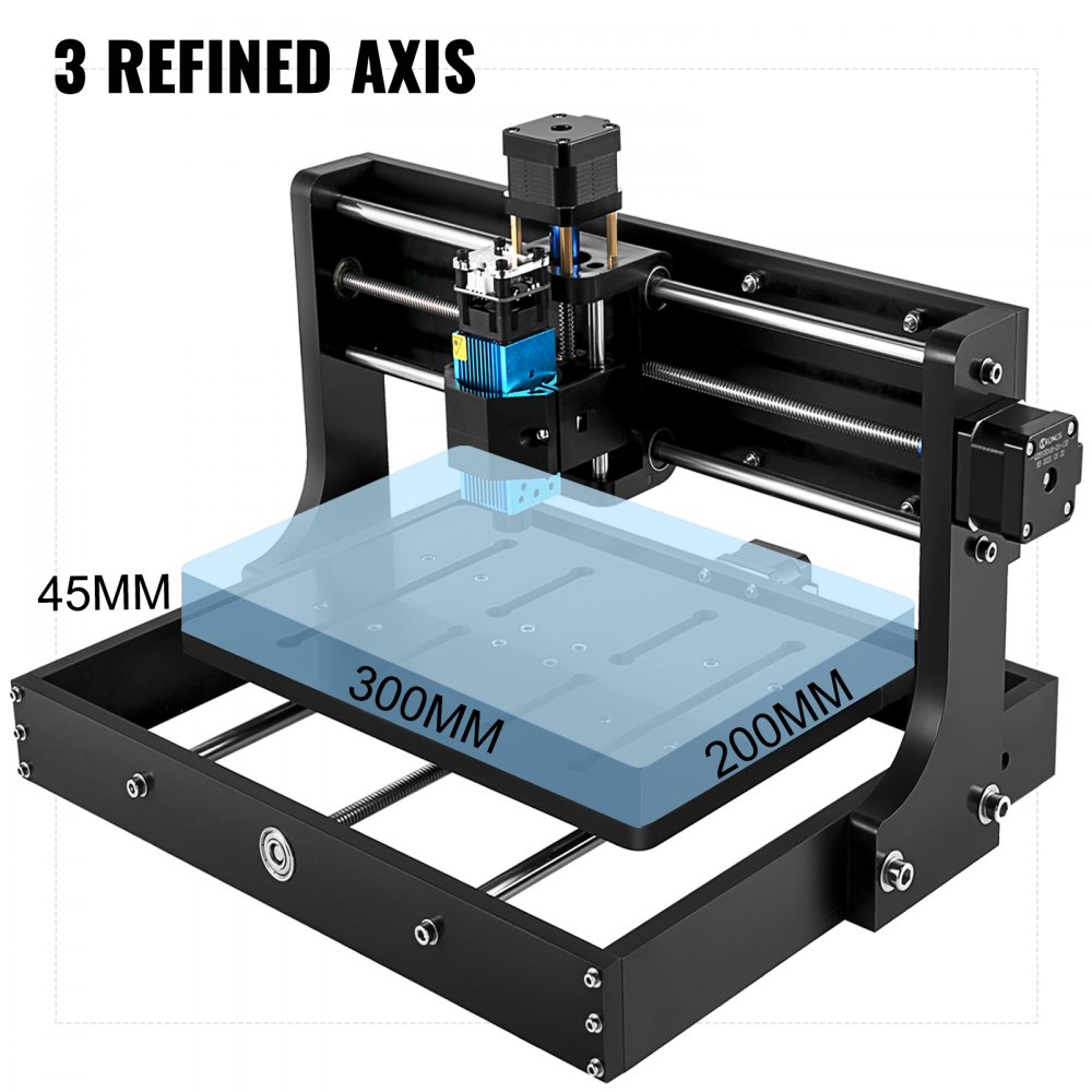 VEVOR VEVOR Cnc 3018 Pro 10000RPM Cnc 3018 300×180×45mm Cnc Machine GRBL  Control Mini Laser Engraver with Offline Controller 3 Axis laser engraving  machine for Carving Milling Plastic Acrylic PVC