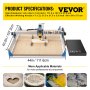 VEVOR CNC Router Kit, Evolution 4 Engraving Machine, Pre-assembly Aluminum Milling Router Machine, 32" x 32" Cutting Area and 3.4" Z Travel, GRBL Control for Plastic Acrylic PCB PVC Wood Leather Metal