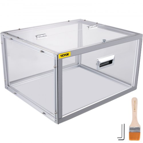 Caja CNC de acrílico VEVOR, cubierta transparente para escritorio, protección mejorada, a prueba de polvo, reducción de ruido, compatible con máquinas de grabado 3018/3018-PRO/3018-MX3/3018-PROVer/1810-PRO, 530 x 453 x 298 mm