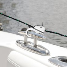 VEVOR Crochet d'ancrage de bateau, ancre coulissante en acier inoxydable 304, système d'ancrage sans nœuds avec dégagement rapide, clips de crochet d'ancrage de bateau pour corde d'ancrage de bateau de 3/8" à 5/8", facile à utiliser, peut contenir 3 700 lb