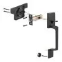 VEVOR Front Door Handle, Square Entry Handle Set with Lever, No Lock, Adjustable Hole Space, Zinc Alloy Die-Casting, Reversible for Right and Left Handed Entrance and Front Doors, Matte Black