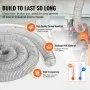 VEVOR 10.2 cm x 609.6 cm Dust Collection Hose Thickened PVC Flexible Clear Hose