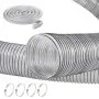 VEVOR Dust Collection Hose, 4'' x 50', Thickened PVC Material Puncture-Resistant Flexible Clear Hose with Carbon Steel Wire Coil 4 x 304 Stainless Clamps, for Table Saw, Band Saw, Planer, Jointer