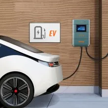 VEVOR Level 2 Electric Vehicle Charging Station, 0-48A Adjustable, 11.5 kW 240V NEMA14-50 Plug Smart EV Charger with WiFi, 24-Foot TPE Charging Cable for Indoor/Outdoor Use, ETL & Energy Star Certifie