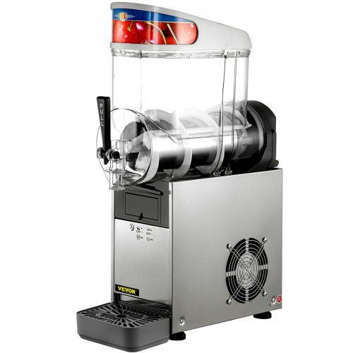 VEVOR Commercial Slushy Machine, 12L/3.2 Gallons Food-Grade PC Tank, 700W 110V, Stainless Steel Margarita Smoothie Frozen Drink Maker, Slushie Machine for Supermarkets Cafes Restaurants Bars Home Use