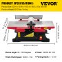 VEVOR Benchtop Jointer Woodworking Jointer 6 Inch Planer for Wood Cutting
