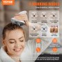 VEVOR Electric Scalp Massager Επαναφορτιζόμενο Head Massager Αδιάβροχο φορητό