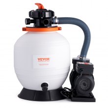 VEVOR Pool Sand Filter Pump Above Ground, 14 Inch Sand Filter Tank, 13000 L/H Flow, 0.75HP 450W Power Pool Pump System and Filter Combo Package with 6-Way Multi-Port Valve and Filter Basket for Home and Commercial Pools