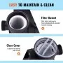 VEVOR Sand Filter Pump for Above Ground Pools, 400 mm, 18,000 L/H, 850W Swimming Pool Pumps System & Filters Combo Set with 6-Way Multi-Port Valve and Strainer Basket, for Domestic and Commercial Pools