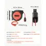 VEVOR 40FT Retractable Extension Cord Reel, Damped Slow Retraction System, 10AWG/3C Heavy Duty Power Cord 2500W, 4 Outlets, 20A Circuit Breaker, Ceiling/Wall Mount for Garage/Shop, ETL Listed, Red