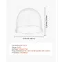 VEVOR Cotton Candy Machine Cover, Transparent Acrylic Dome Bubble Shield, Cotton Candy Machine Bubble Shield Compatible with 15inch Cottons Candies Machines Bowl for Party, Shops, Bottom Groove Design