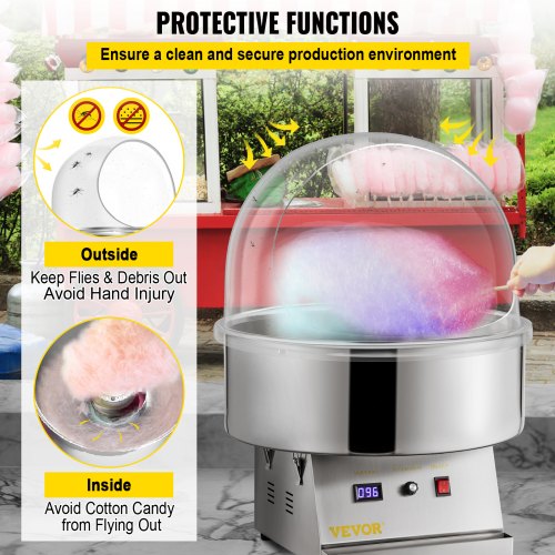 Commercial 21" Floss Bubble Maker Cotton Candy Machine Cover
