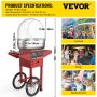 Cotton Candy Machine W/ Cart & Cover Stainless Steel Commercial Floss Maker