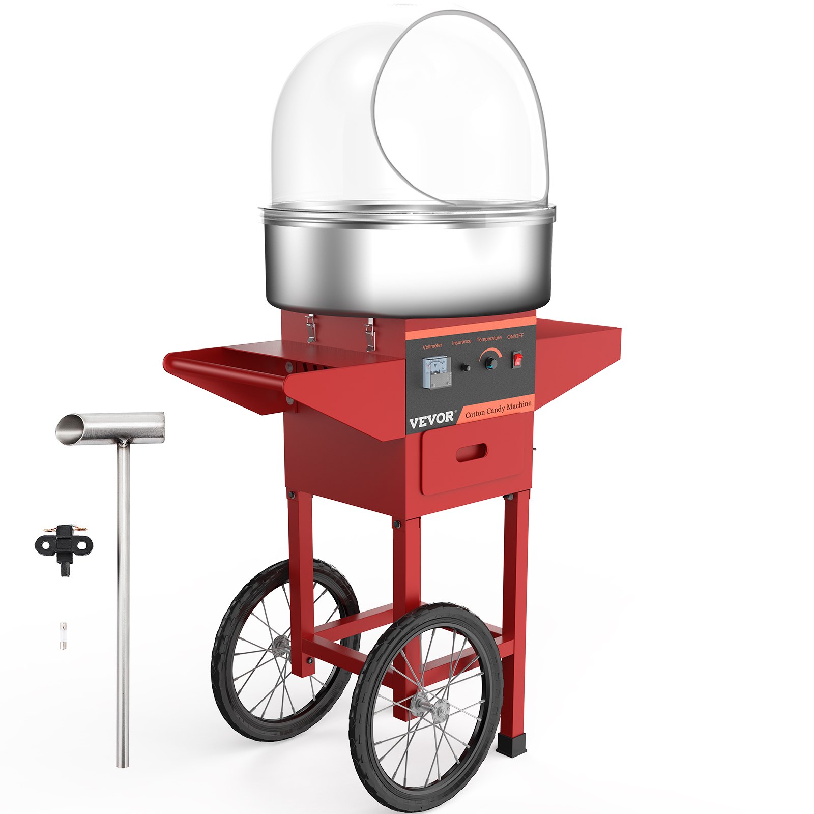 Cotton Candy Machine W/ Cart & Cover Stainless Steel Commercial Floss Maker