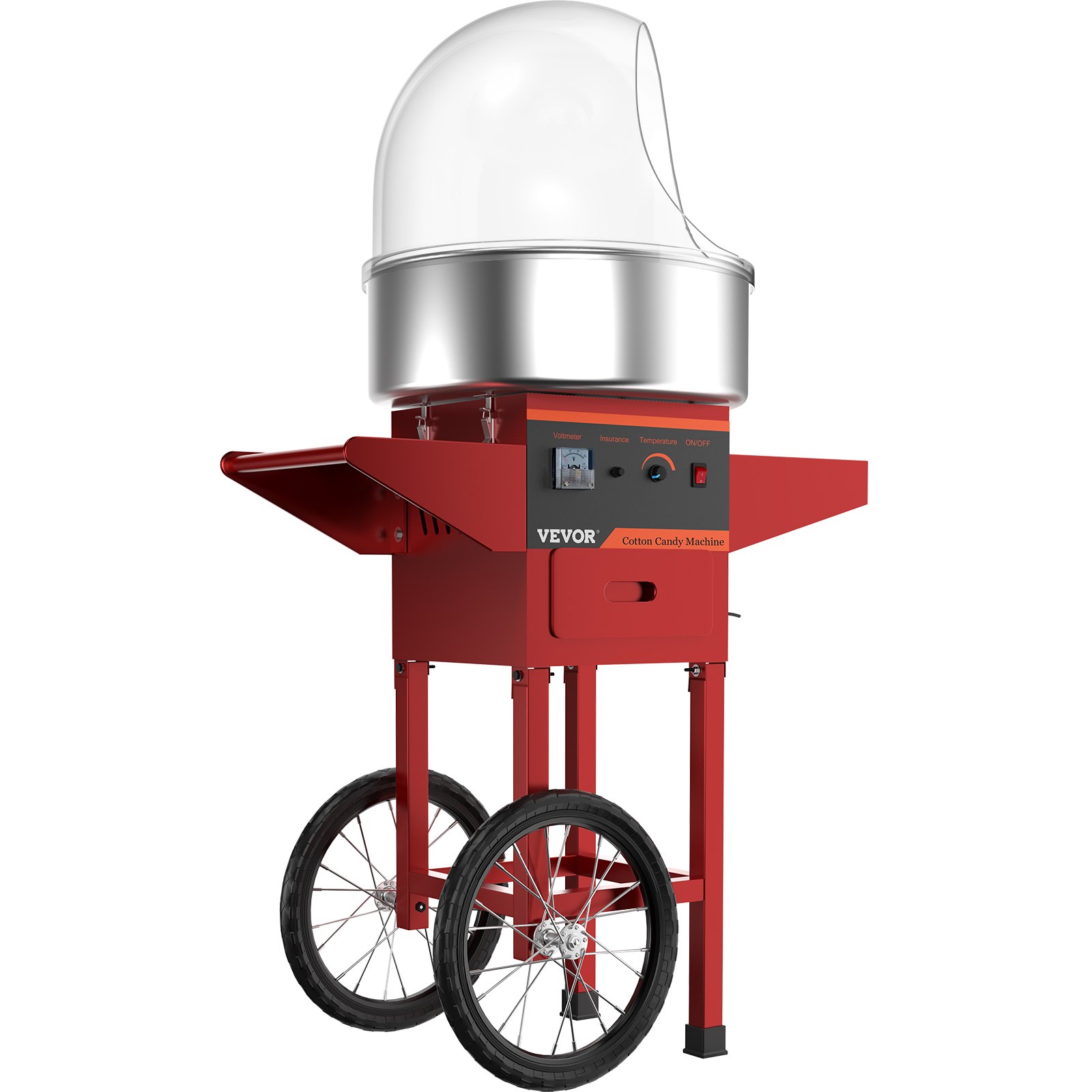 Cotton Candy Machine W/ Cart & Cover Stainless Steel Commercial Floss Maker