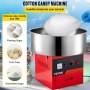 VEVOR Red Candy Floss Maker 21 Inch Stainless Steel Bowl Commercial Cotton Candy Machine Stainless Steel Cotton Candy Maker with Sugar Scoop for Various Parties
