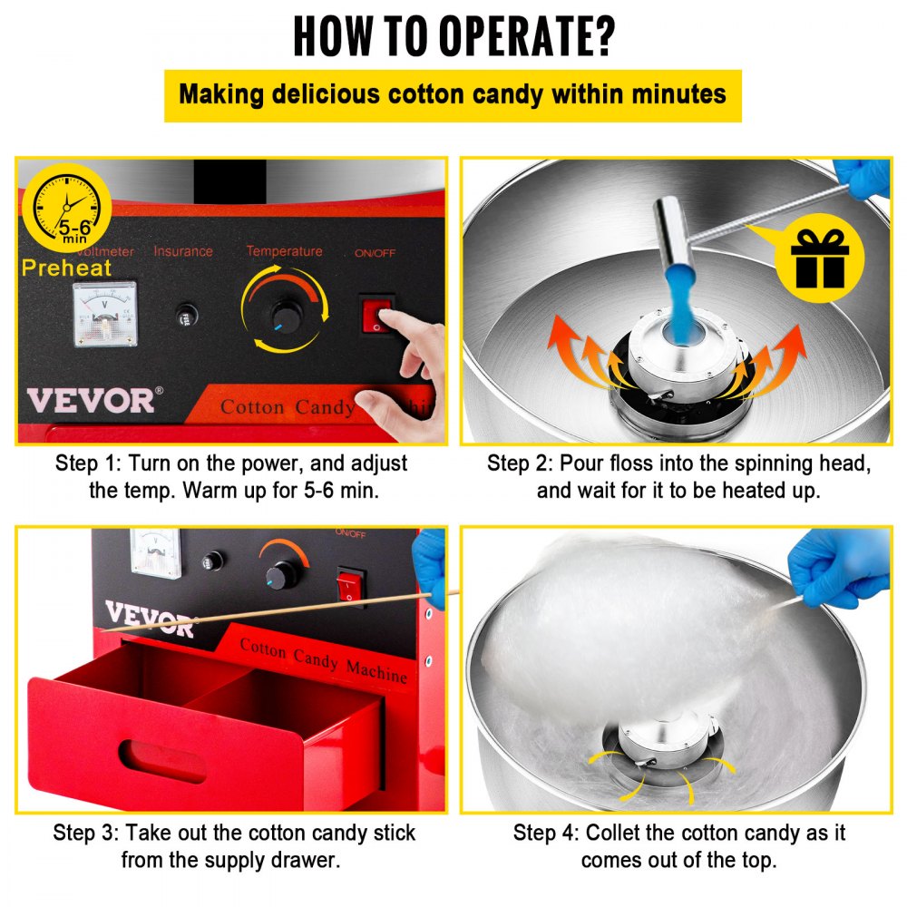 Cotton Candy Machine Party Electric Carnival Active Demand Creditable Seller