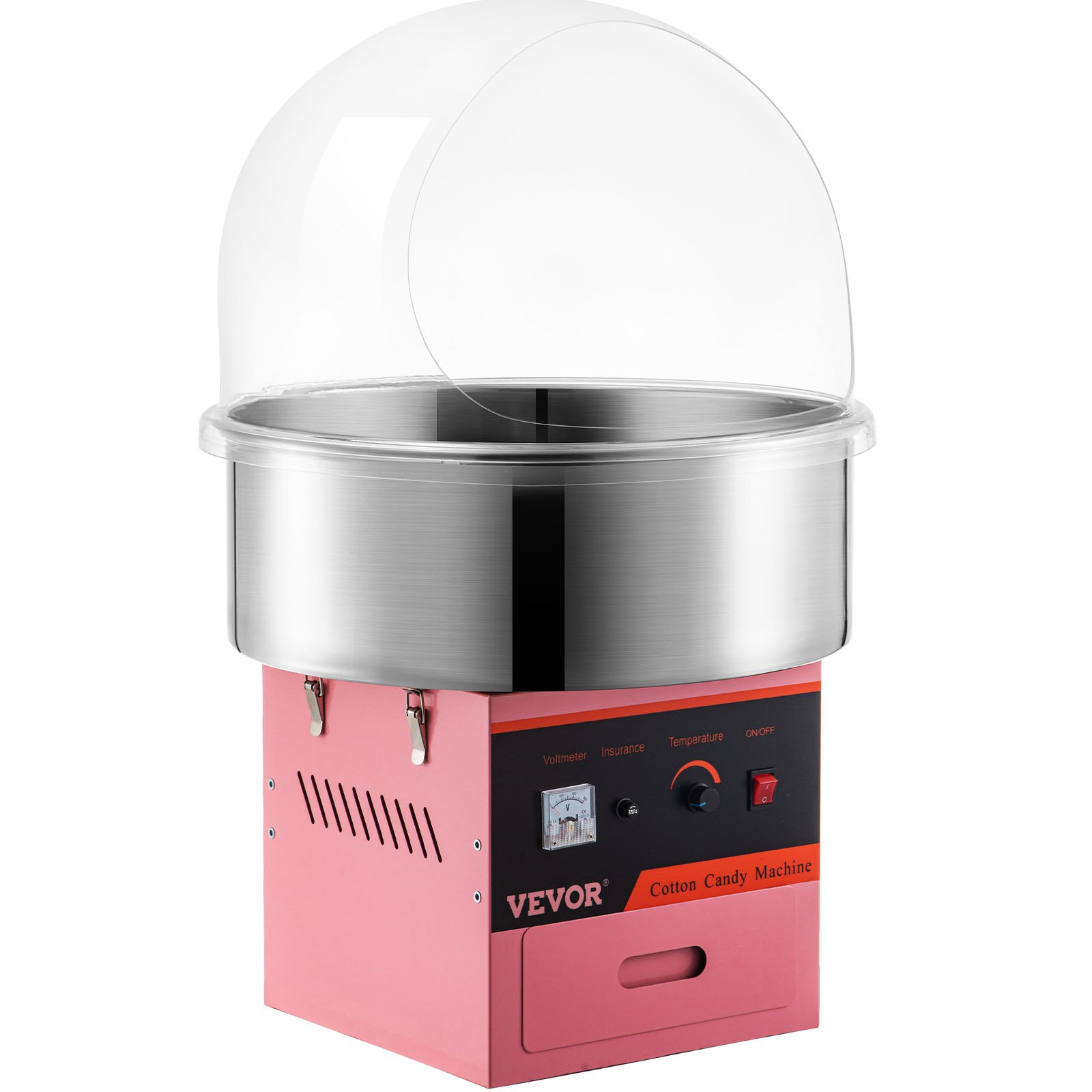 Vevor 1030W Electric Commercial Cotton Candy Maker Fairy Floss Machine with Cover