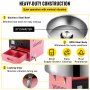 VEVOR Commercial Cotton Candy Machine Electric Floss Maker 1030W for Family and Various Party, 20.5 Inch, Pink