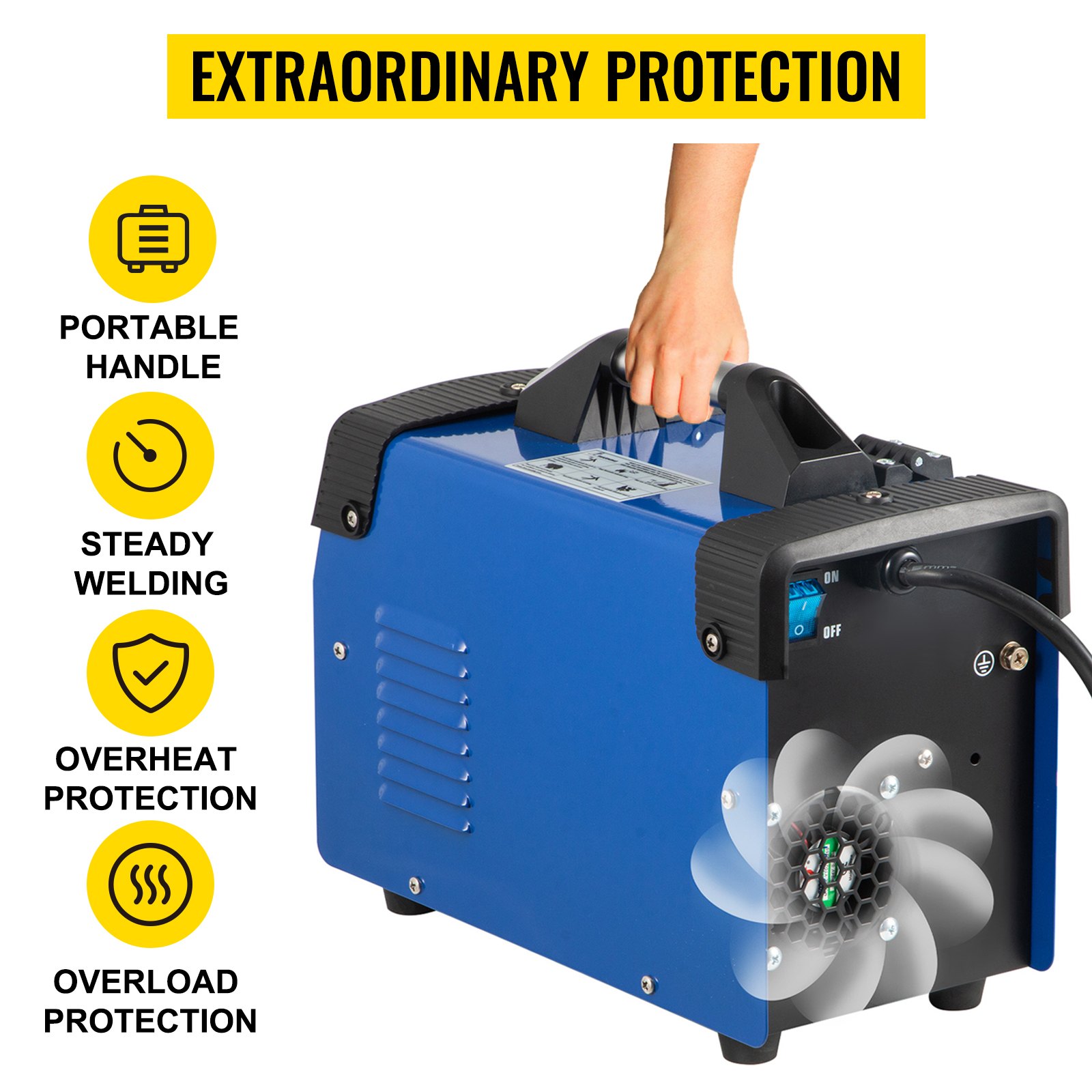 VEVOR MIG Welder Welding Machine 130A Flux Core 3 in 1 MMA/ MIG/ LIFT TIG Welder