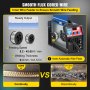 VEVOR MIG Welder, 130A Welding Machine, 3 in 1 Combo MMA/MIG/LIFT TIG Welder Machine, Flux Core Welder, MIG-130 Portable Welding Machine, mig welding equipment with 1 KG Welding Wire Stick Welder