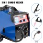 VEVOR MIG Welder, 160A Welding Machine, 3 in 1 Combo MMA/MIG/LIFT TIG Welder Machine, Flux Core Welder, MIG 160 Portable Welding Machine, MIG welding equipment with 1 KG Welding Wire Stick Welder