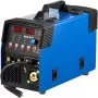 VEVOR MMA/MIG/LIFT TIG Welder, 250 AMP AC 110/220V Dual Voltage TIG Welding Machine with IGBT Inverter, Digital Display 3 in 1 Multiprocess Welder, Blue Portable Machine with Welding Gun and Wire