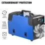 VEVOR MMA/MIG/LIFT TIG Welder, 250 AMP AC 110/220V Dual Voltage TIG Welding Machine with IGBT Inverter, Digital Display 3 in 1 Multiprocess Welder, Blue Portable Machine with Welding Gun and Wire