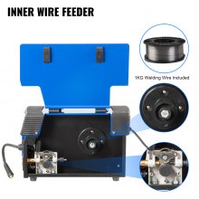 VEVOR MMA/MIG/LIFT TIG Welder, 250 AMP AC 110/220V Dual Voltage TIG Welding Machine with IGBT Inverter, Digital Display 3 in 1 Multiprocess Welder, Blue Portable Machine with Welding Gun and Wire