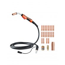 VEVOR 250Amp Mig Welding Gun with 15FT Cable for 0.030" 0.035" & 0.045" Wires