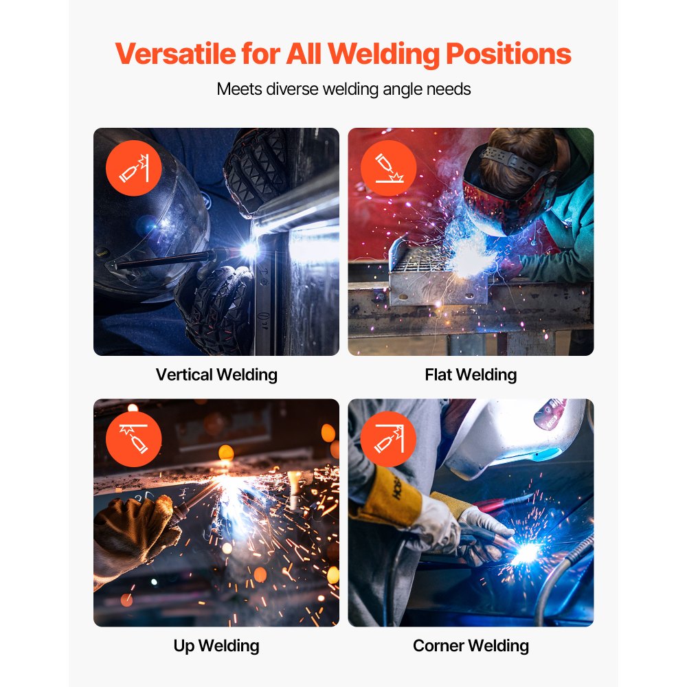 VEVOR Flux Core MIG Welding Wire, E308LFC-O 0.8mm 0.9kg, Gasless Stainless Steel Welding Wire with Low Spatter for All Position Arc Welding, Self-Shielded for Outdoor Use