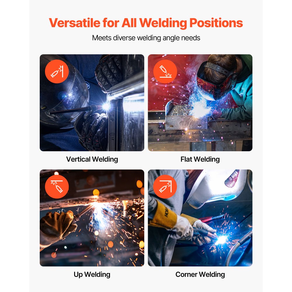 VEVOR Flux Core MIG Welding Wire, E71T-11 0.8mm 4.5kg, Gasless Mild Steel Welding Wire with Low Spatter for All Position Arc Welding, Self-Shielded for Outdoor Use