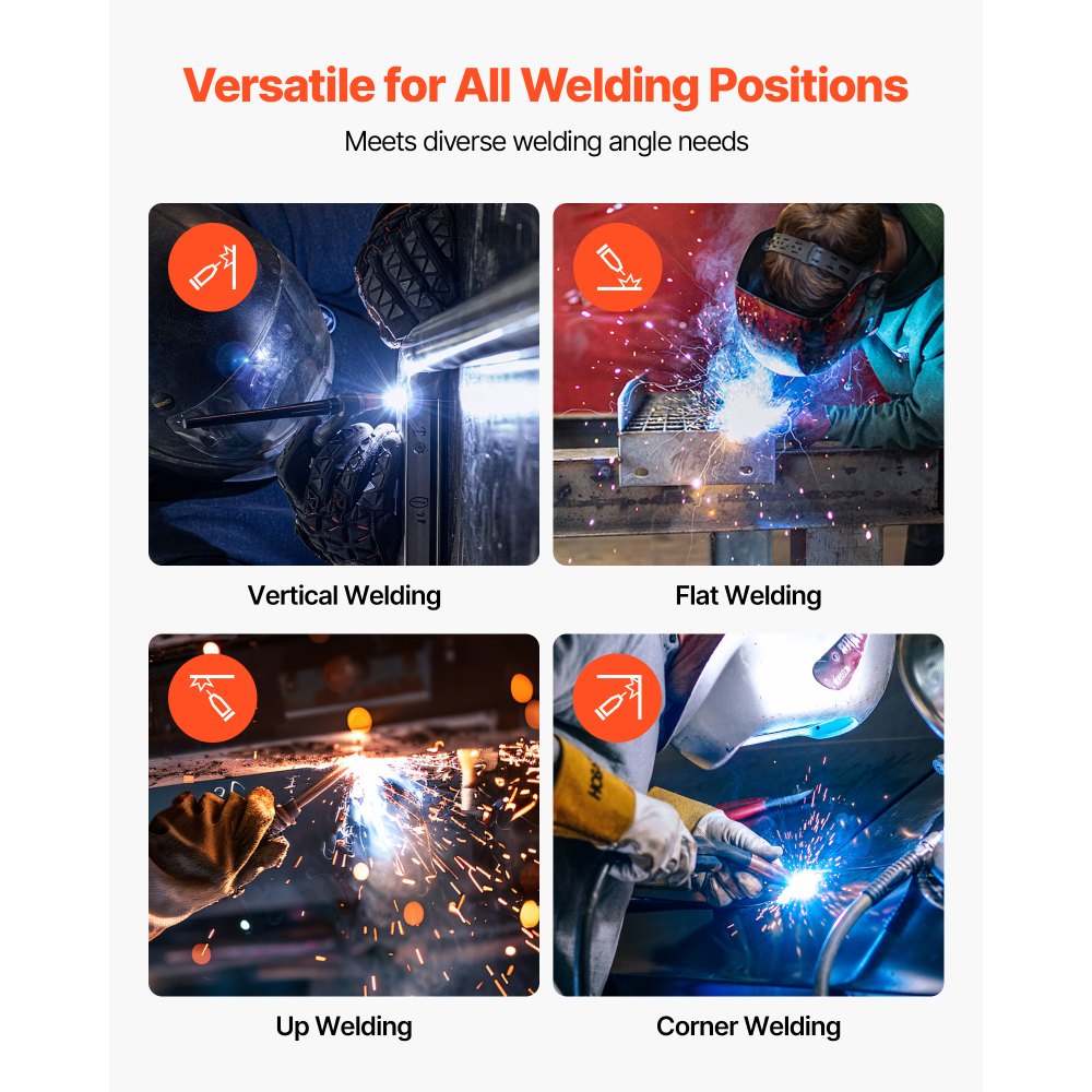 VEVOR Flux Core MIG Welding Wire, E71T-11 0.8mm 0.9kg, Gasless Mild Steel Welding Wire with Low Spatter for All Position Arc Welding, Self-Shielded for Outdoor Use