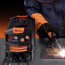 MIG Welder 130Amp Gasless Flux Core Mig Welding Machine with IGBT Inverter Tech