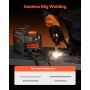 VEVOR MIG Welder, 130Amp Synergic Mig Welding Machine, Gasless Flux Core Welder Machine, Portable Mig Welder with IGBT Inverter Technology and Digital Display Screen