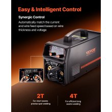 Pro MIG Welder 200A Pluse Mig Welding Machine 5-in-1 Synergic Welder Machine