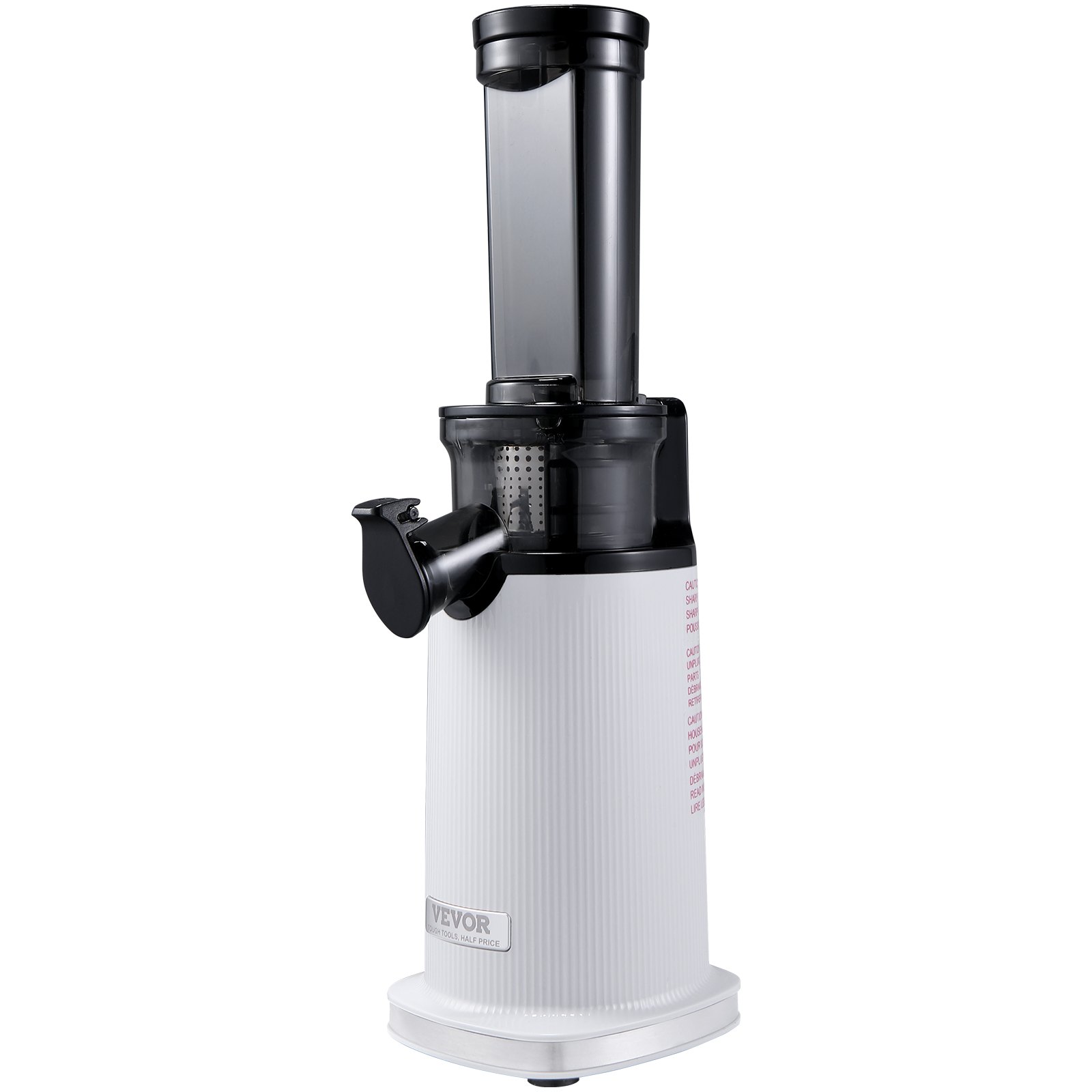 VEVOR Masticating Juicer, Cold Press Juicer Machine, 1.3" Feed Chute Slow Juicer, Juice Extractor Maker with High Juice Yield, Easy to Clean with Brush, for High Nutrient Fruits Vegetables