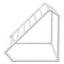 Suport pentru prosoape de piscină VEVOR, 8 bare, alb, organizator triunghiular de depozitare independent pentru exterior, din PVC, include 8 cleme pentru prosoape, geantă de plasă, cârlig, depozitează și plutitoare și vâsle, pentru plajă, piscină