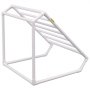 Suport pentru prosoape de piscină VEVOR, 8 bare, alb, organizator triunghiular de depozitare independent pentru exterior, din PVC, include 8 cleme pentru prosoape, geantă de plasă, cârlig, depozitează și plutitoare și vâsle, pentru plajă, piscină