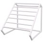 Suport pentru prosoape de piscină VEVOR, 8 bare, alb, organizator triunghiular de depozitare independent pentru exterior, din PVC, include 8 cleme pentru prosoape, geantă de plasă, cârlig, depozitează și plutitoare și vâsle, pentru plajă, piscină