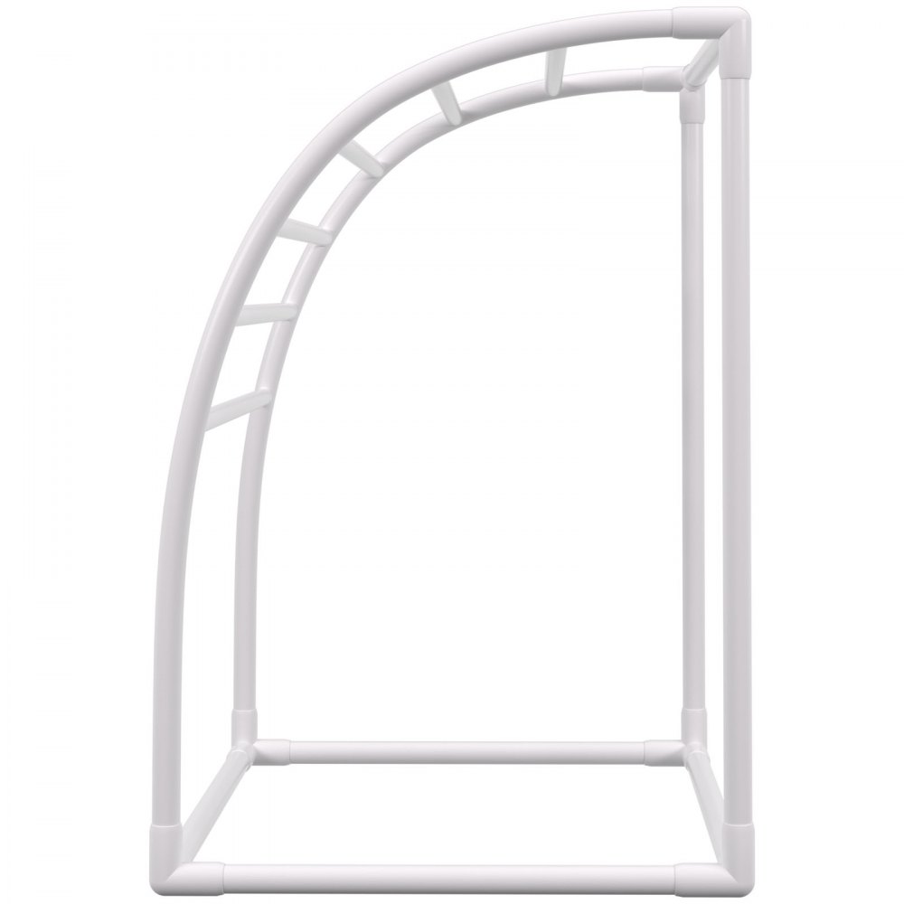 VEVOR Outdoor Towel Rack Pool Towel Rack 7 Bar Curved White Freestanding Patio